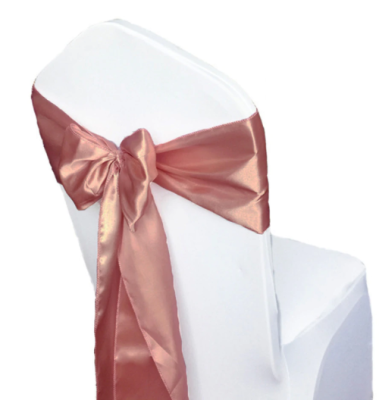 Noeud de chaise en satin rose gold - 156