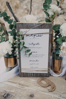 Planche de bois menu dim 24.5 x 14.5 - 124