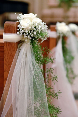 Bouquet gypsophile et rose artificiel - R585