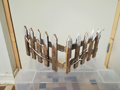 Barrière enneigée