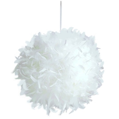 Boule plume blanche 30 cm