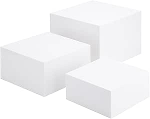 Lot de 3 présentoirs cubiques en acrylique avec fond creux pour table de buffet, présentoir décoratif pour desserts