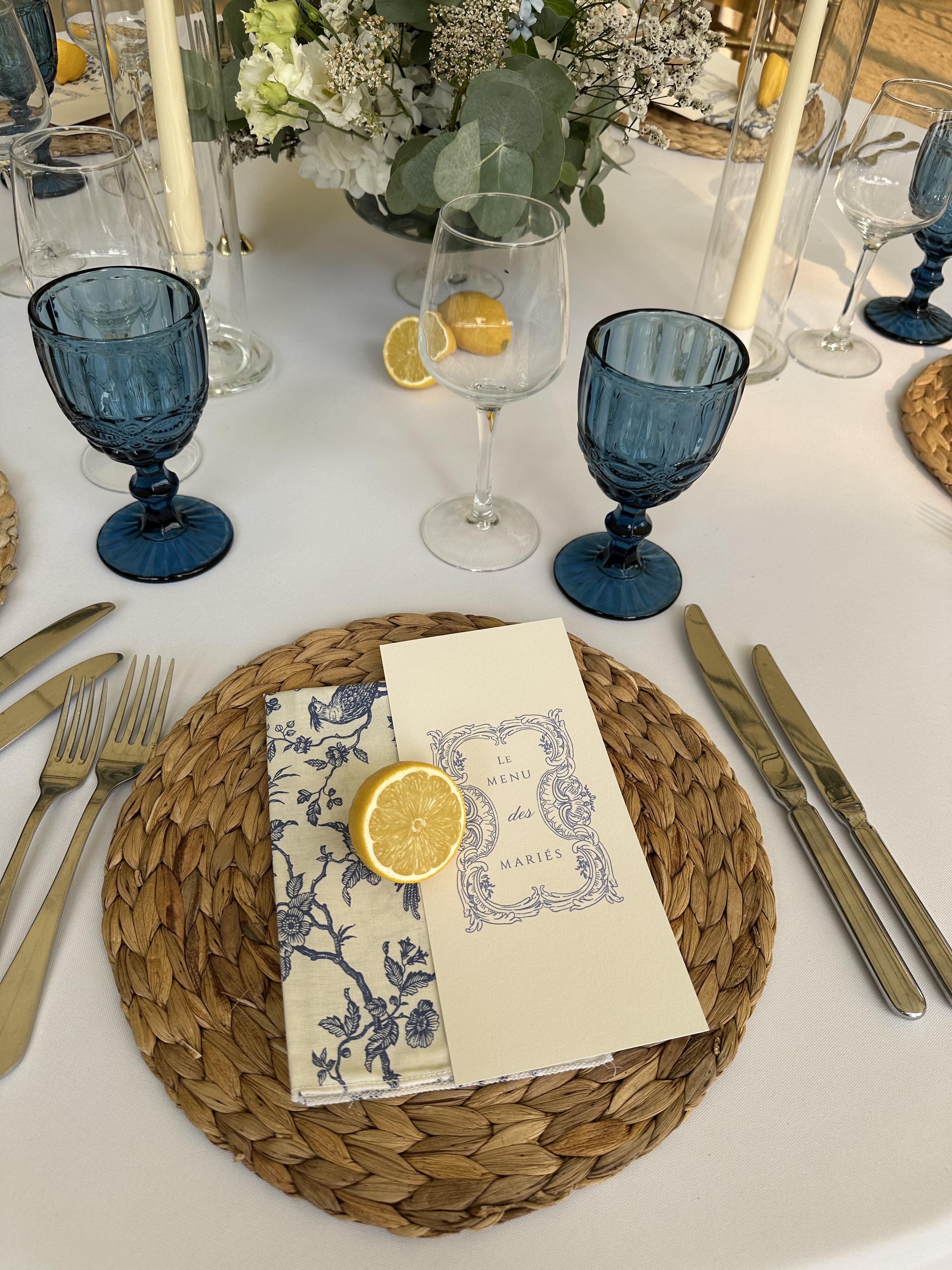 Serviette toile de Jouy