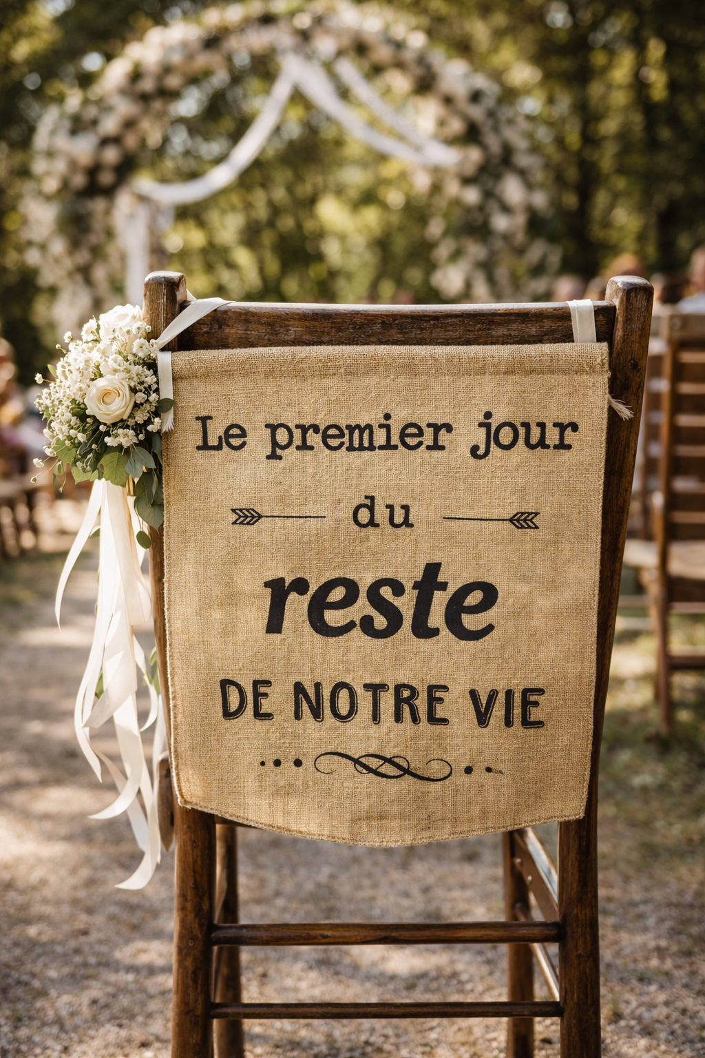 Pancarte le premier jour du reste de notre vie