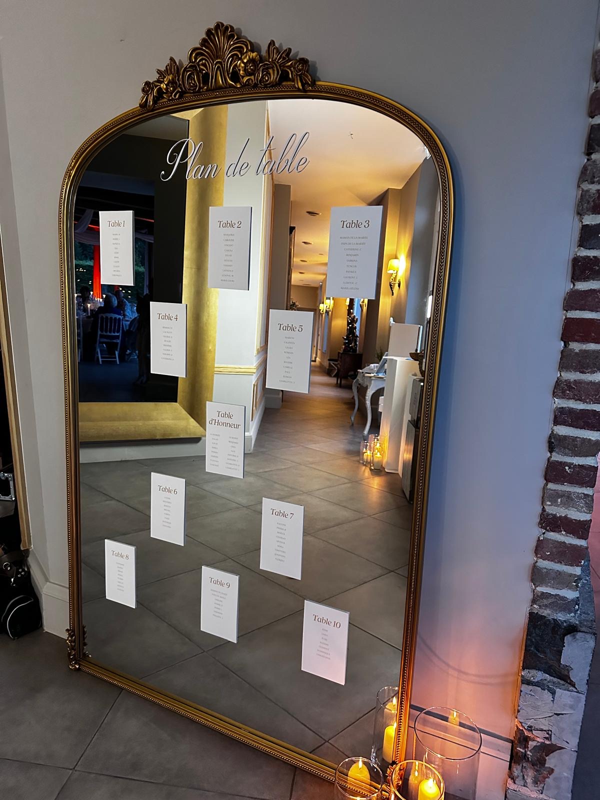 Miroir XXL - contour doré