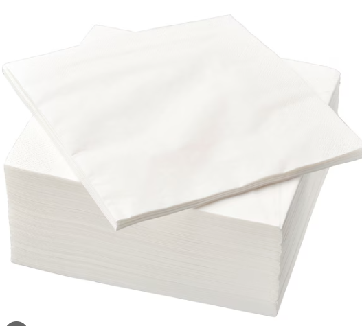 Petite serviette blanche papier - R455