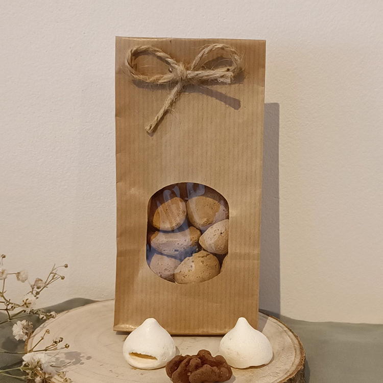 cadeau invité meringuette noisette - sachet kraft