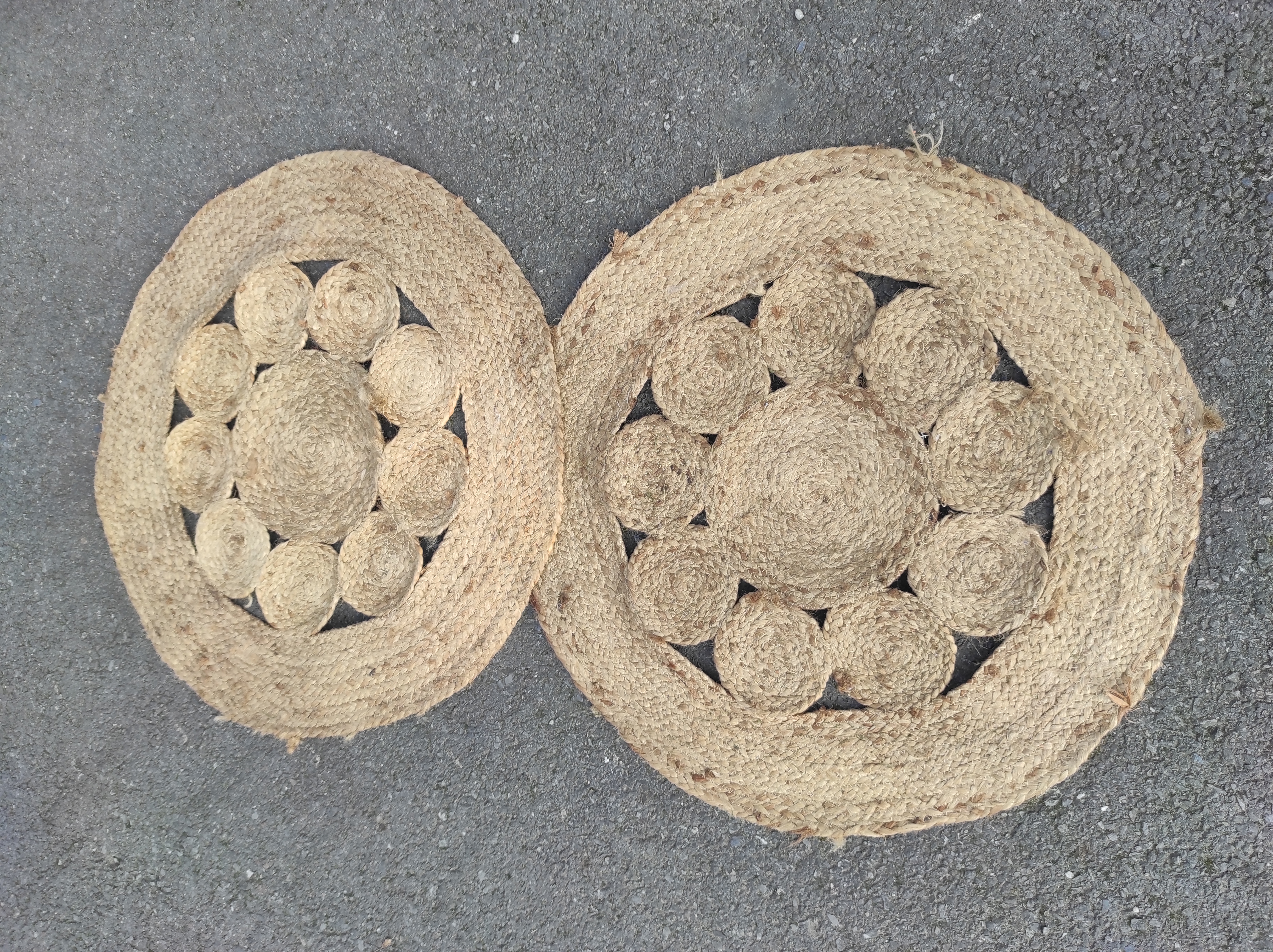 Tapis rond Jute ajouré