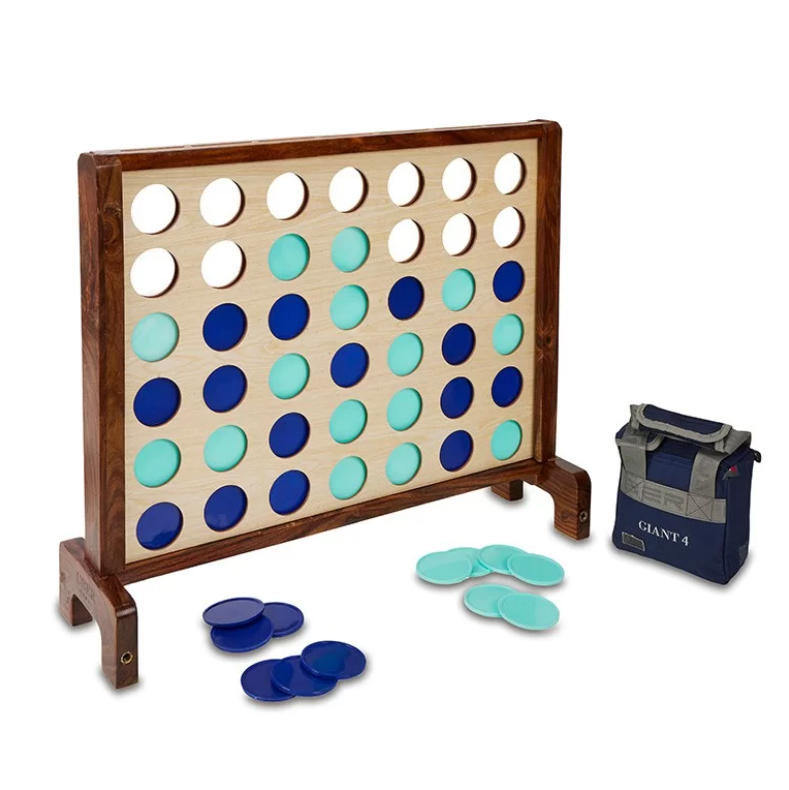 Jeu en bois -Puissance 4 géant