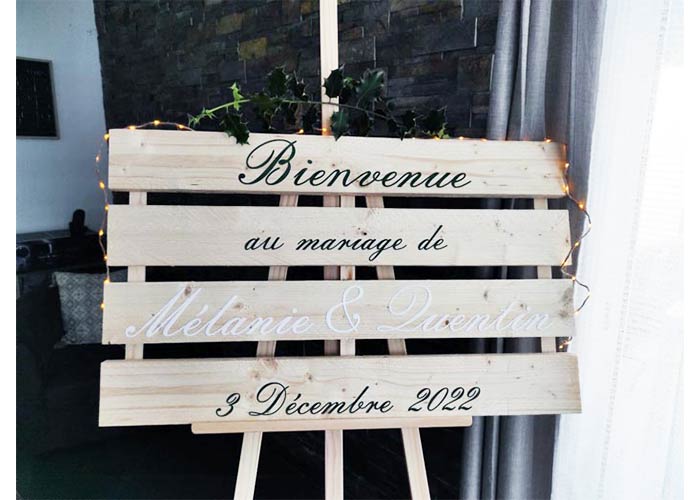 Panneau de bienvenue palette petit modèle