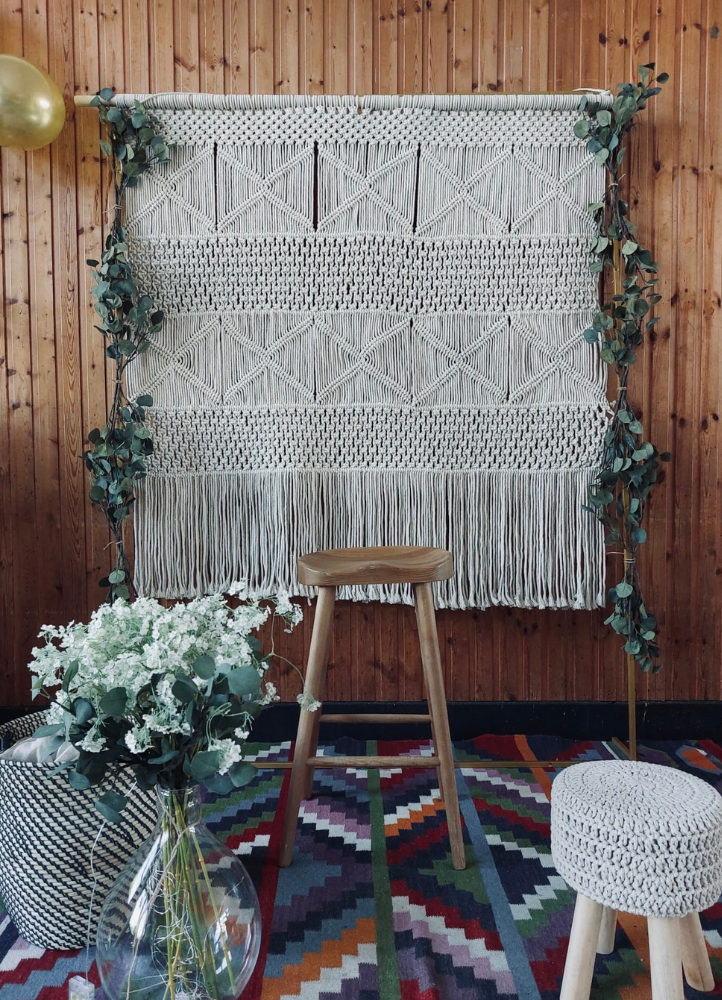 BOHEME - Arche dorée avec macramé