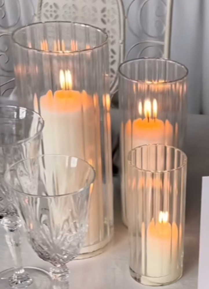 BÉGONIA - Photophores striés 3 tailles