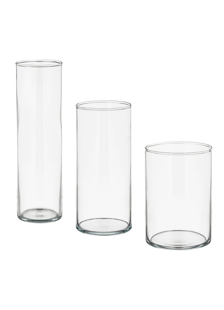 NARCISSE - Vase/photophore verre cylindre 3 tailles