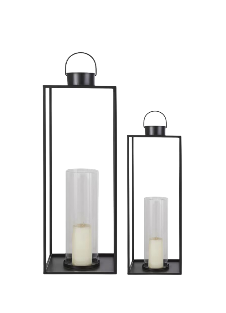 CACTUS - Duo de grandes lanternes noires