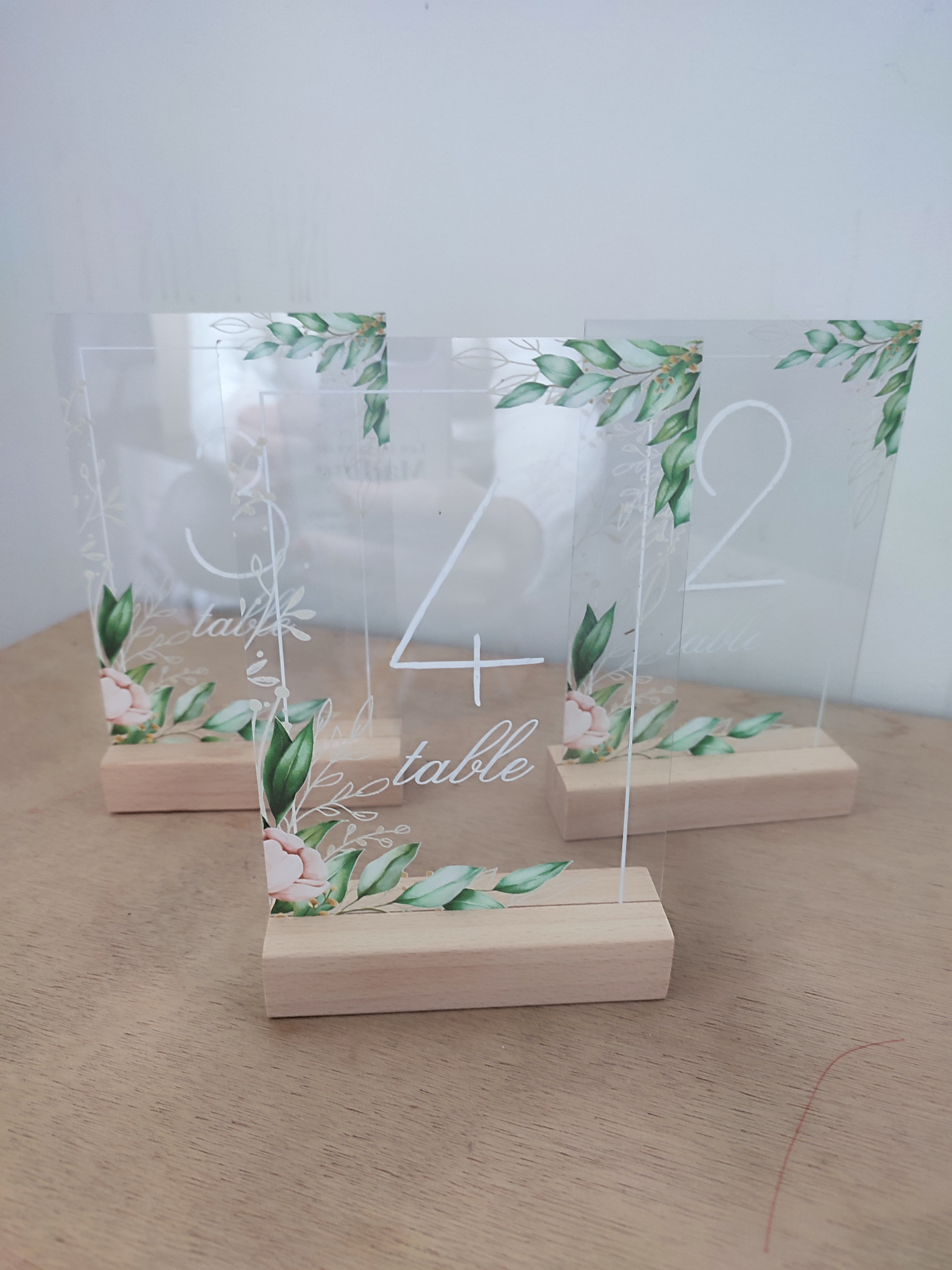 Numéro table fleuri