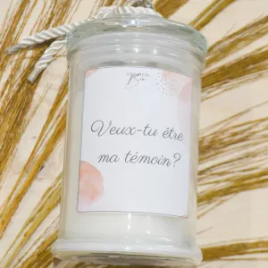 Bougie Rose Veux-tu être mon témoin ?