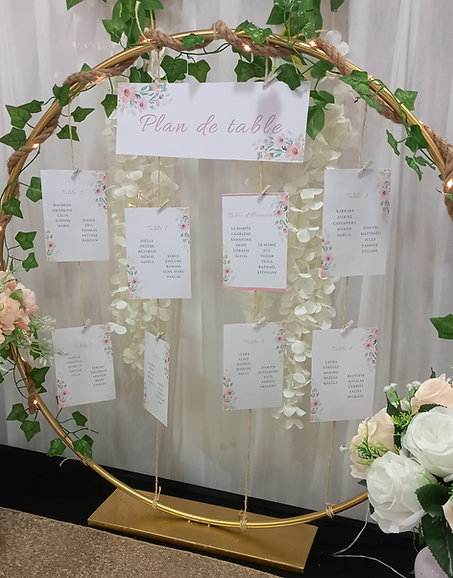 Cercle en métal doré de 80 cm