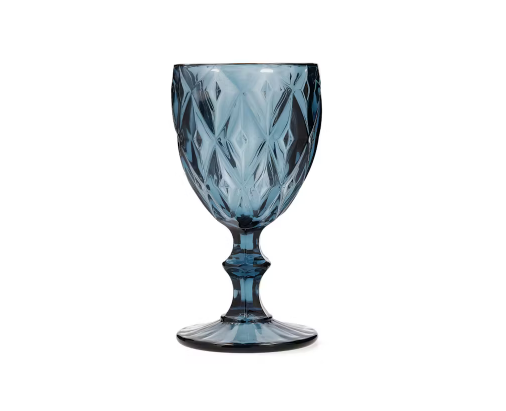 verre à vin bleu