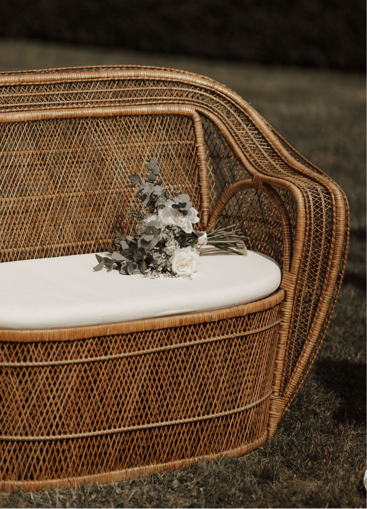 ACACIA - Banquette rotin 2pers