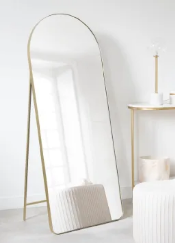 CERISIER - Miroir metal doré arche