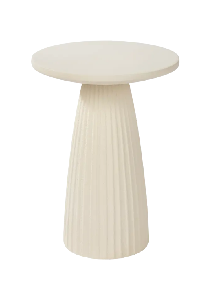 ADENIA - Table appoint blanc cassé