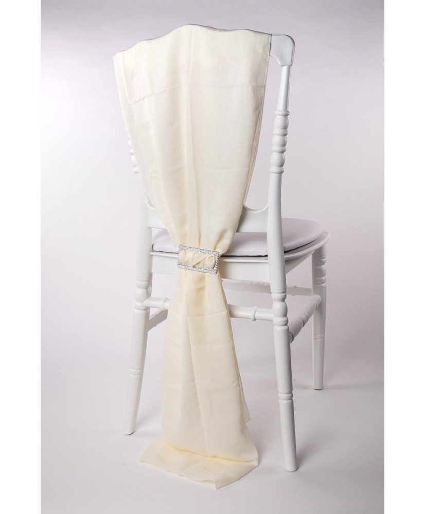 Noeud de chaise en mousseline beige