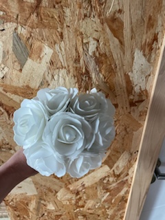 Bouquet bout rose blanche sacha