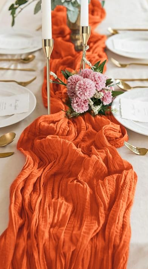 Chemin de table orange