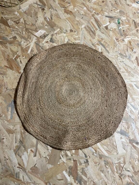 Tapis rond en jute