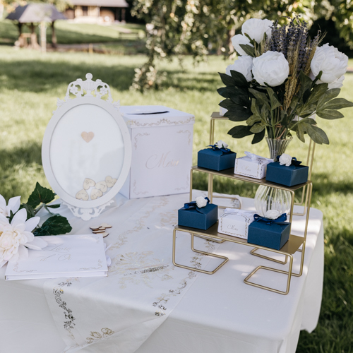 3 Présentoirs Gigognes Métal Or