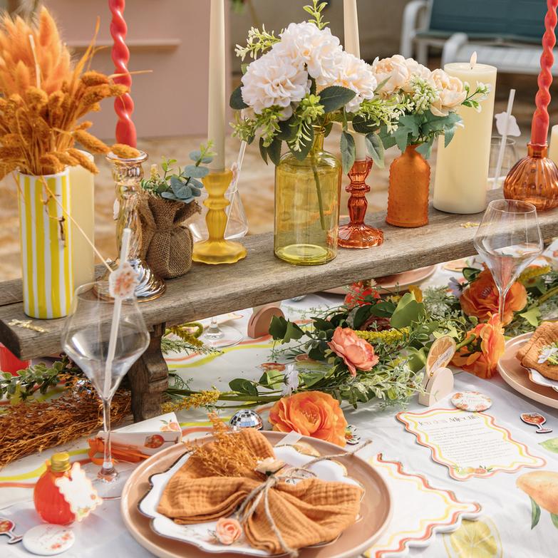 Bougeoir Salvia Verre Mat Jaune