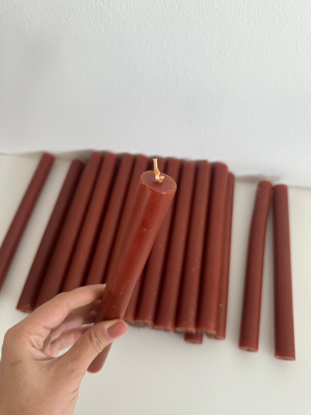 24 chandelles terra cota