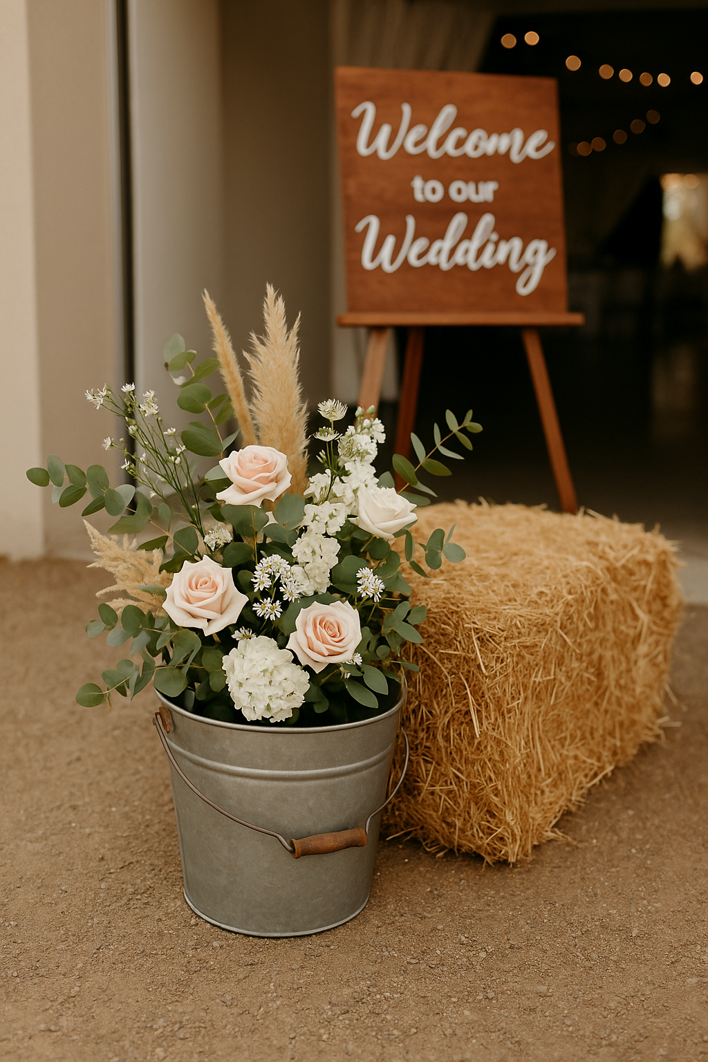 Seau en zinc avec poignées