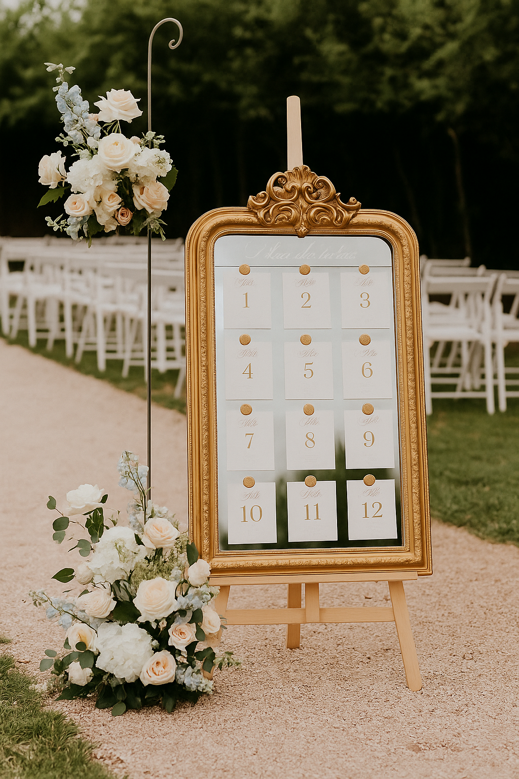 Plan de table miroir