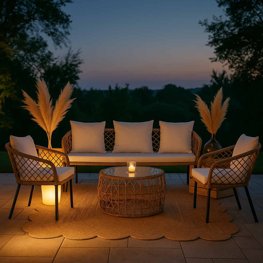 Canapé rotin 2 places