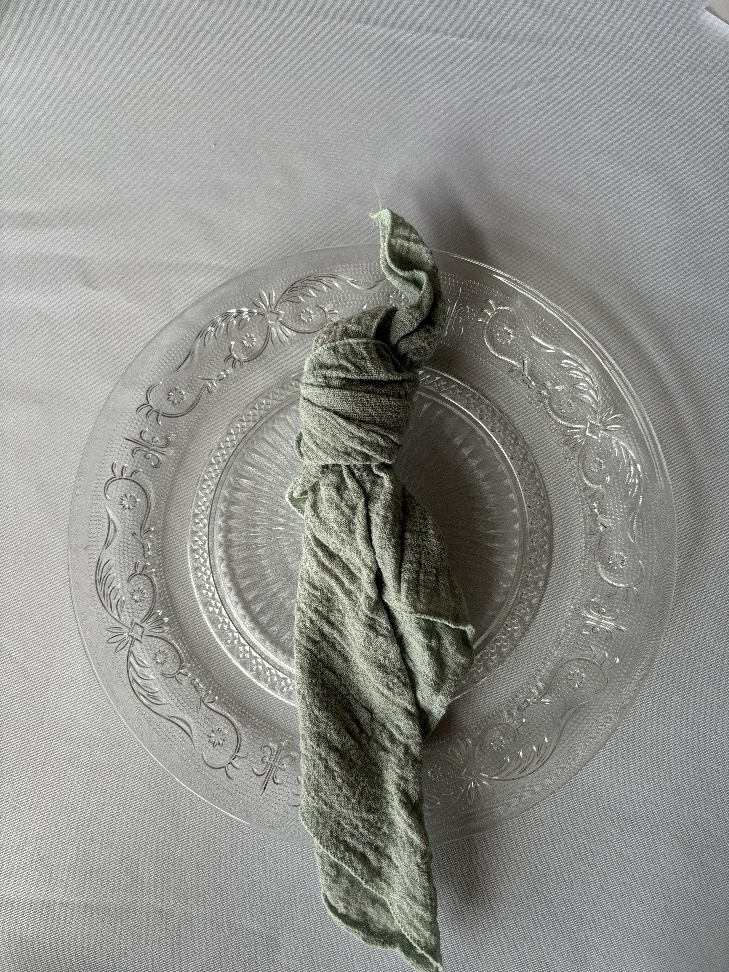 Serviettes vert d'eau