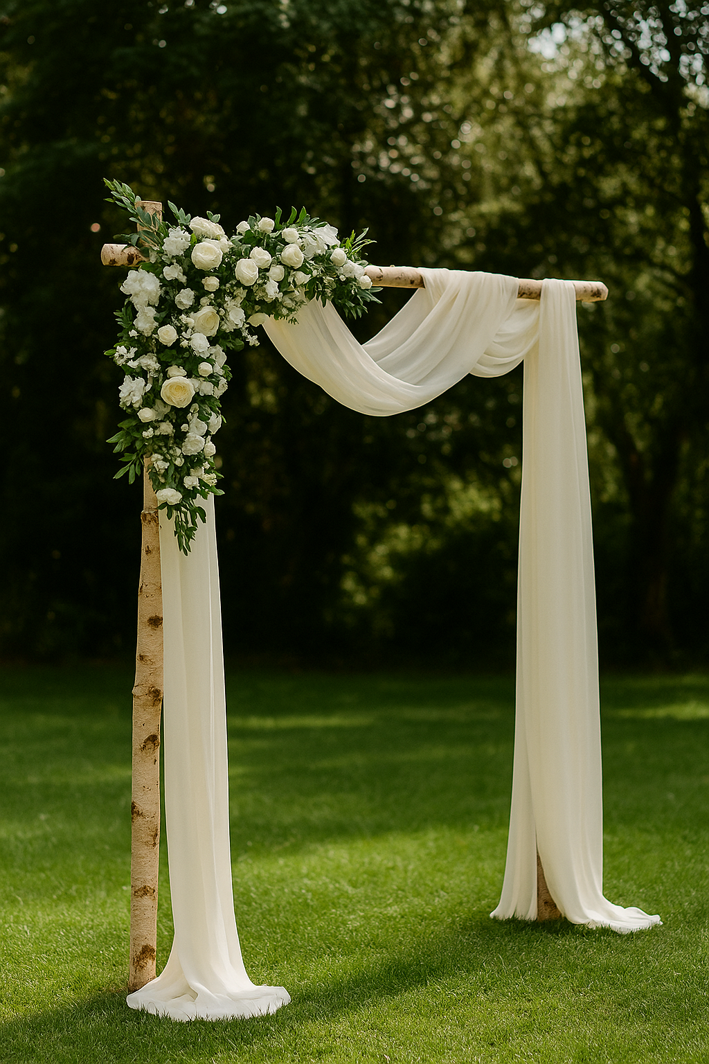 Composition D'angle vert et banc artificiel