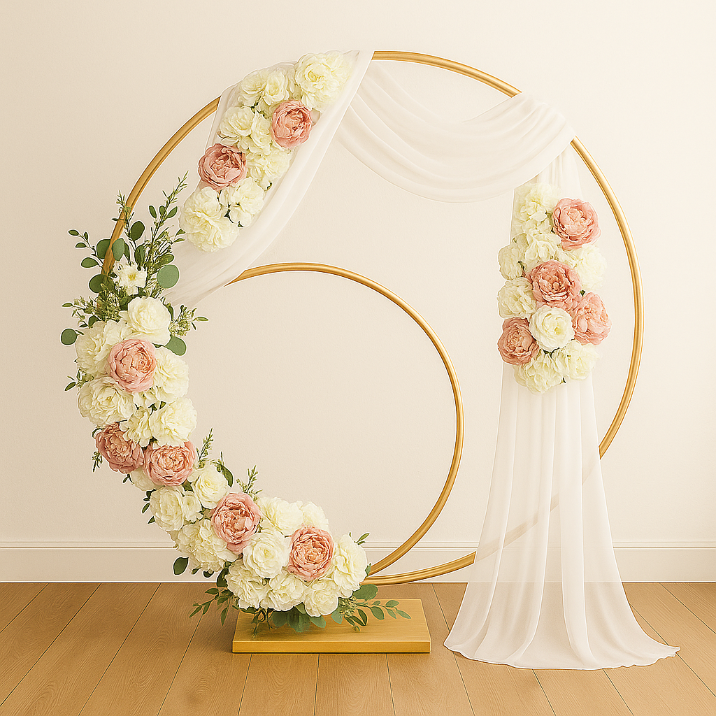 Barre de fleur rose pivoine hortensia lière