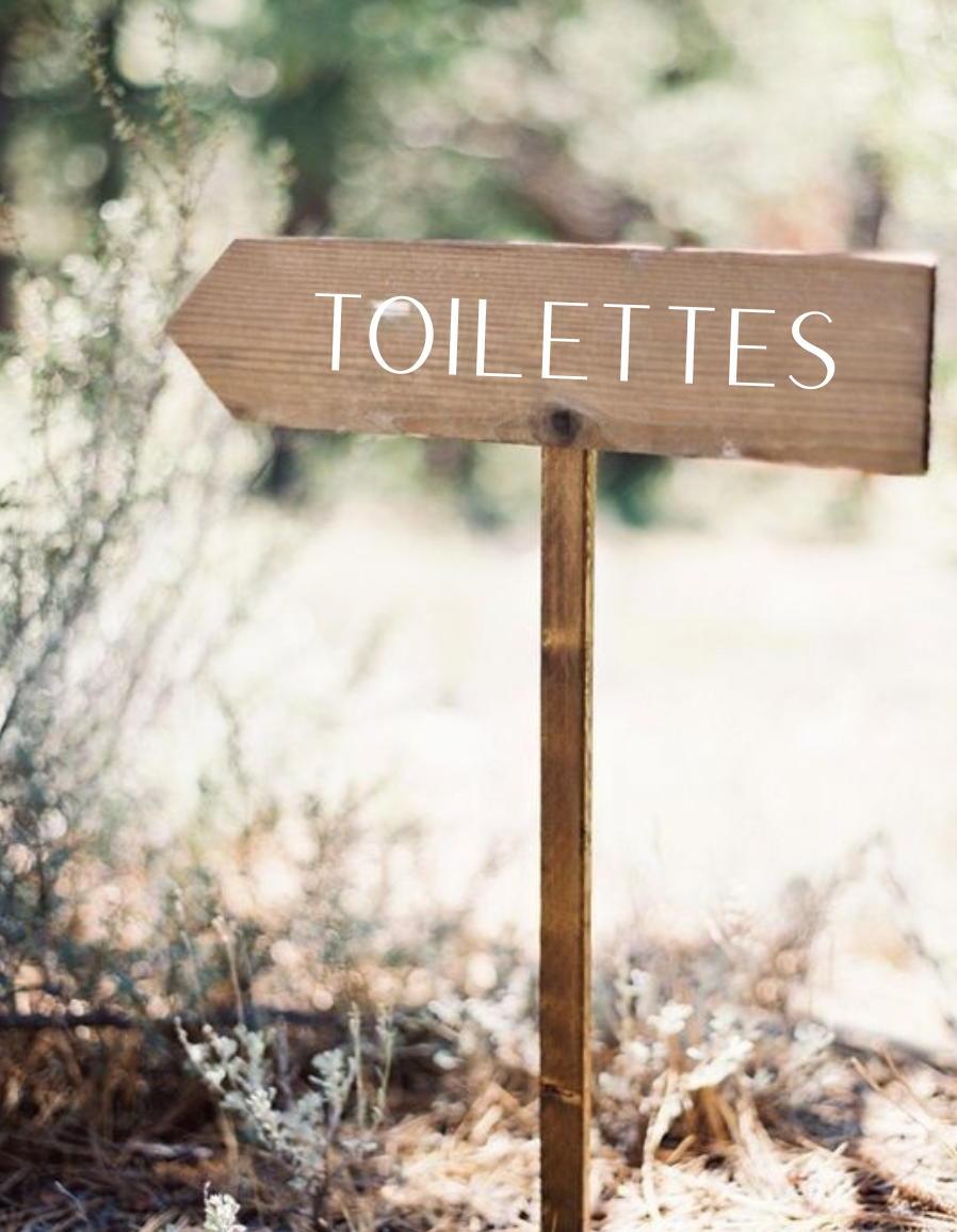 Panneau toilettes