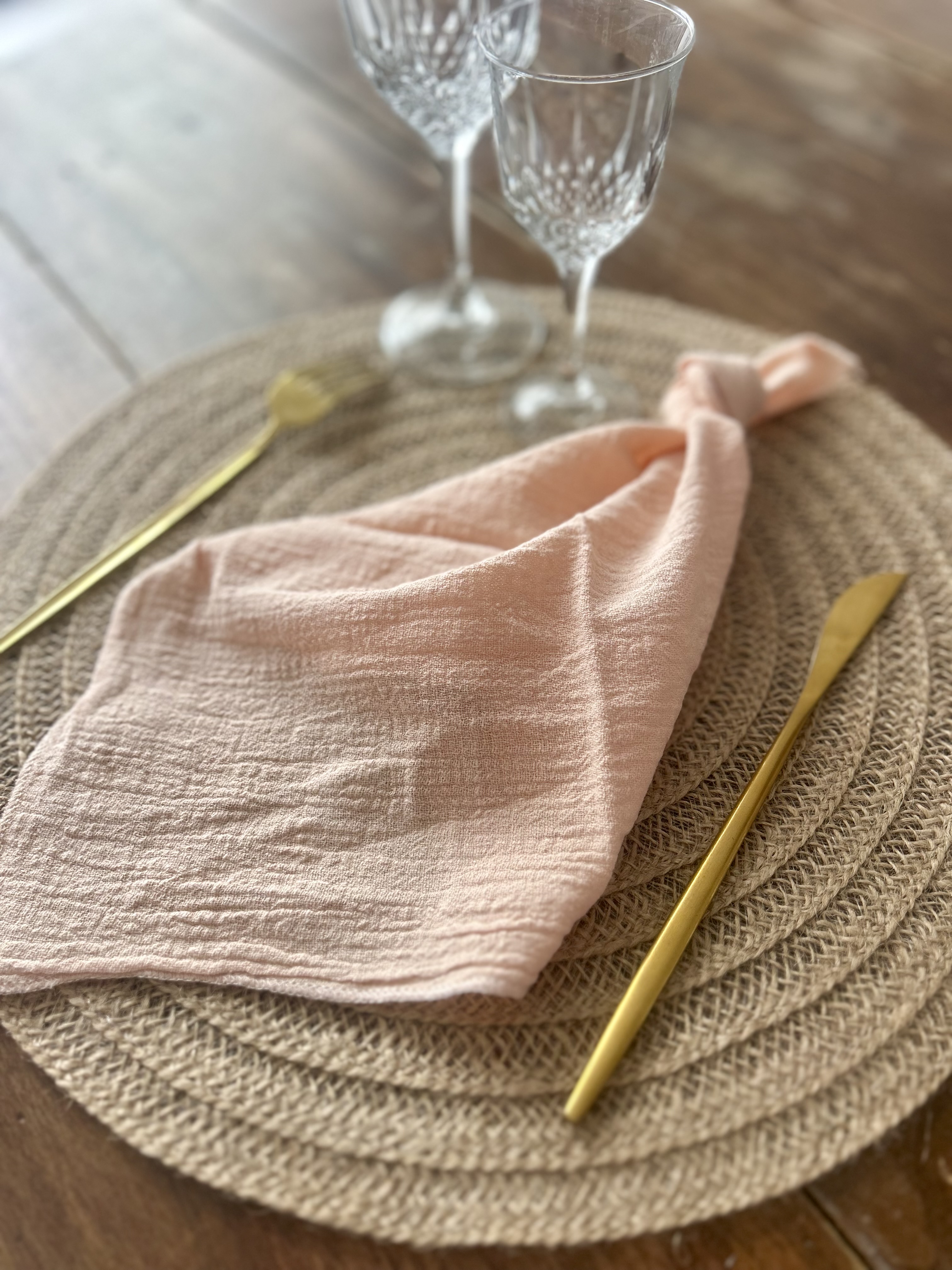 Serviettes pêche gaz de coton