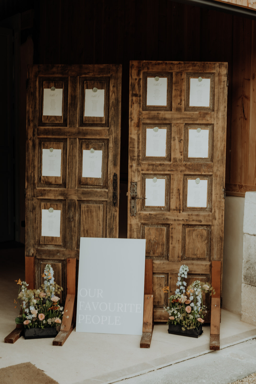 Plan de table porte