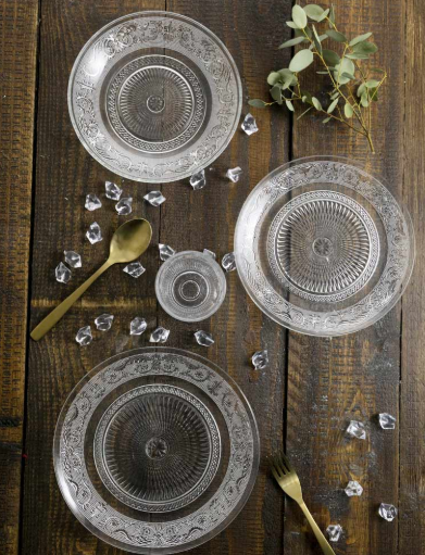 Assiette plate transparente