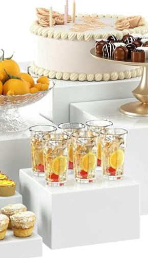 Présentoirs carrés blanc