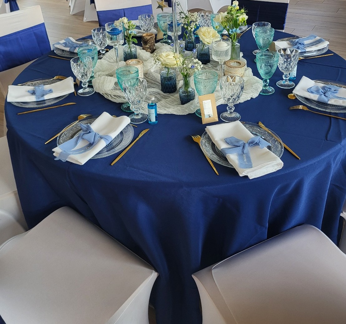 Nappe ronde BLEU NUIT
