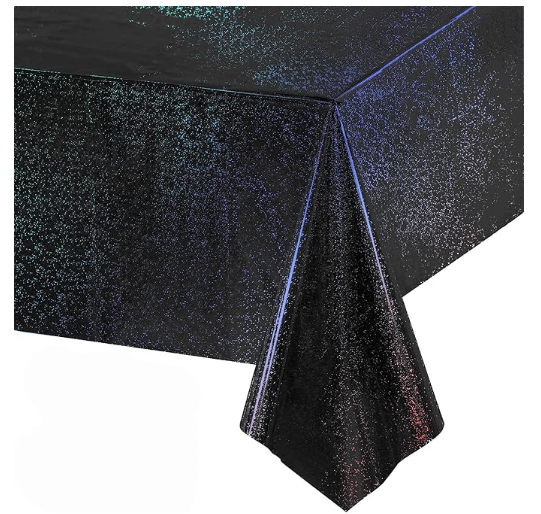 Nappes rectangle NOIR PAILLETTES