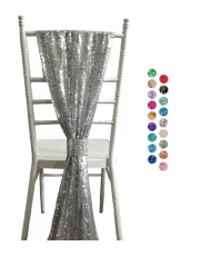 noeud de chaise sequin - argent