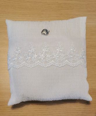 Porte alliance blanc à dentelle