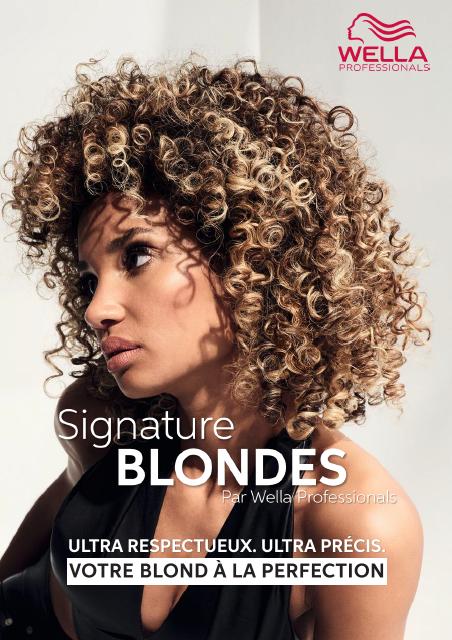 AFFICHETTE SIGNATURE BLONDES - WELLA PROFESSIONALS