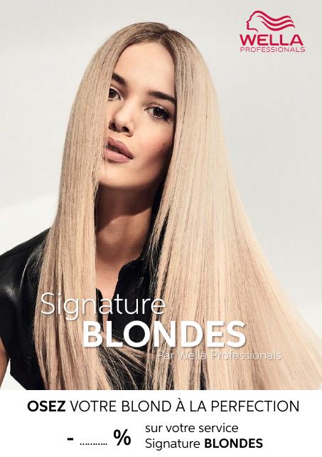 AFFICHETTE SIGNATURE BLONDES - WELLA PROFESSIONALS