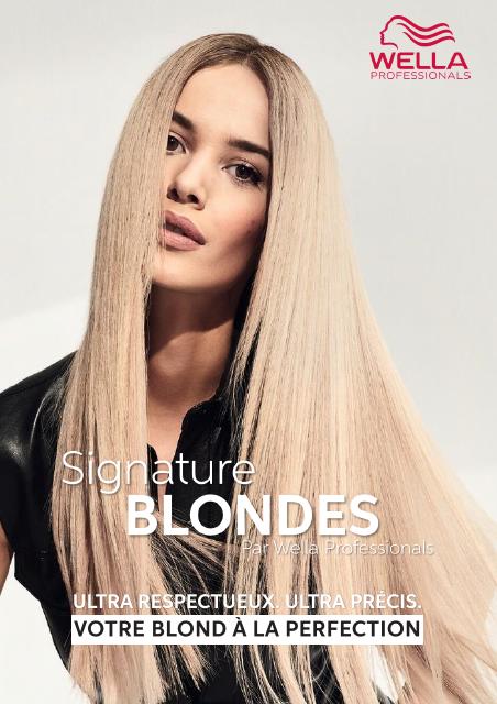 AFFICHETTE SIGNATURE BLONDES - WELLA PROFESSIONALS